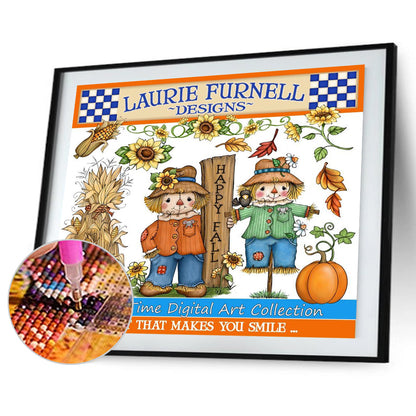 Happy Scarecrow - Full Round Drill Diamond Painting 40*30CM