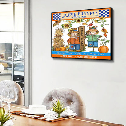 Happy Scarecrow - Full Round Drill Diamond Painting 40*30CM