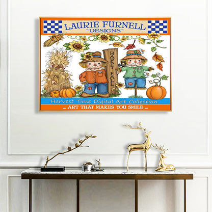 Happy Scarecrow - Full Round Drill Diamond Painting 40*30CM