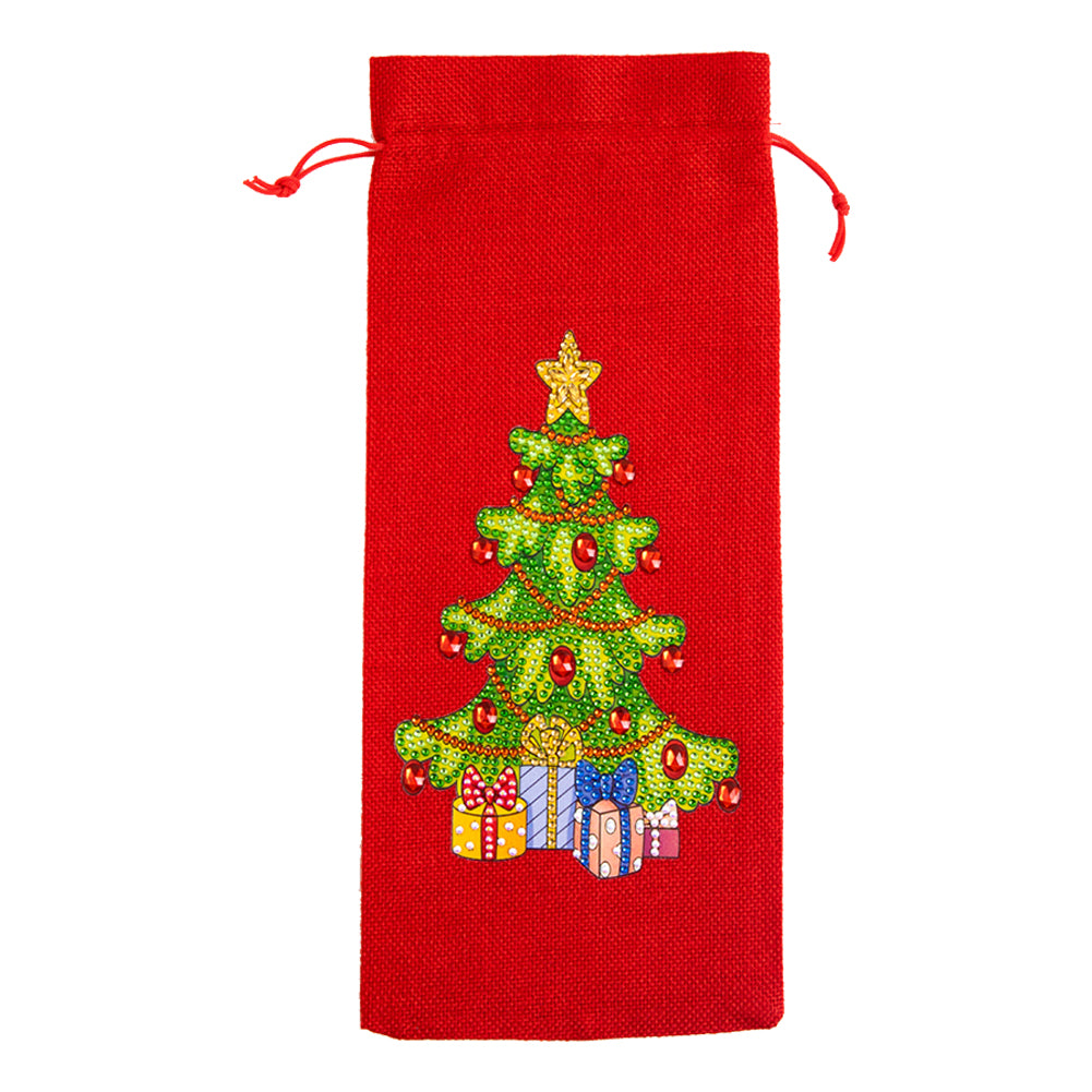 DIY Special Shaped Drill Diamond Painting Christmas Wine Bottle Bags Covers