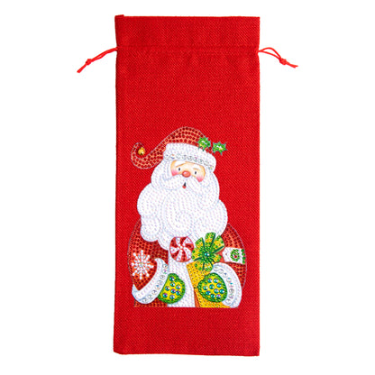 DIY Special Shaped Drill Diamond Painting Christmas Wine Bottle Bags Covers