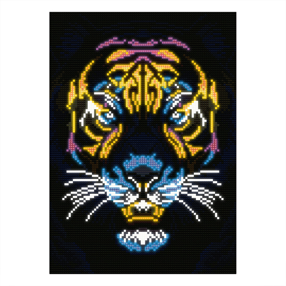 Luminous Tiger - Full Round Drill Diamond Painting 30*40CM