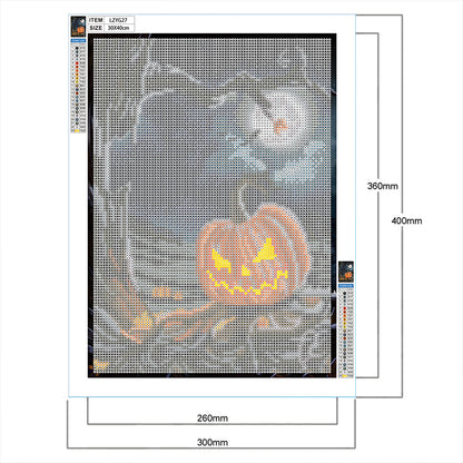 Luminous Pumpkin - Full Round Drill Diamond Painting 30*40CM