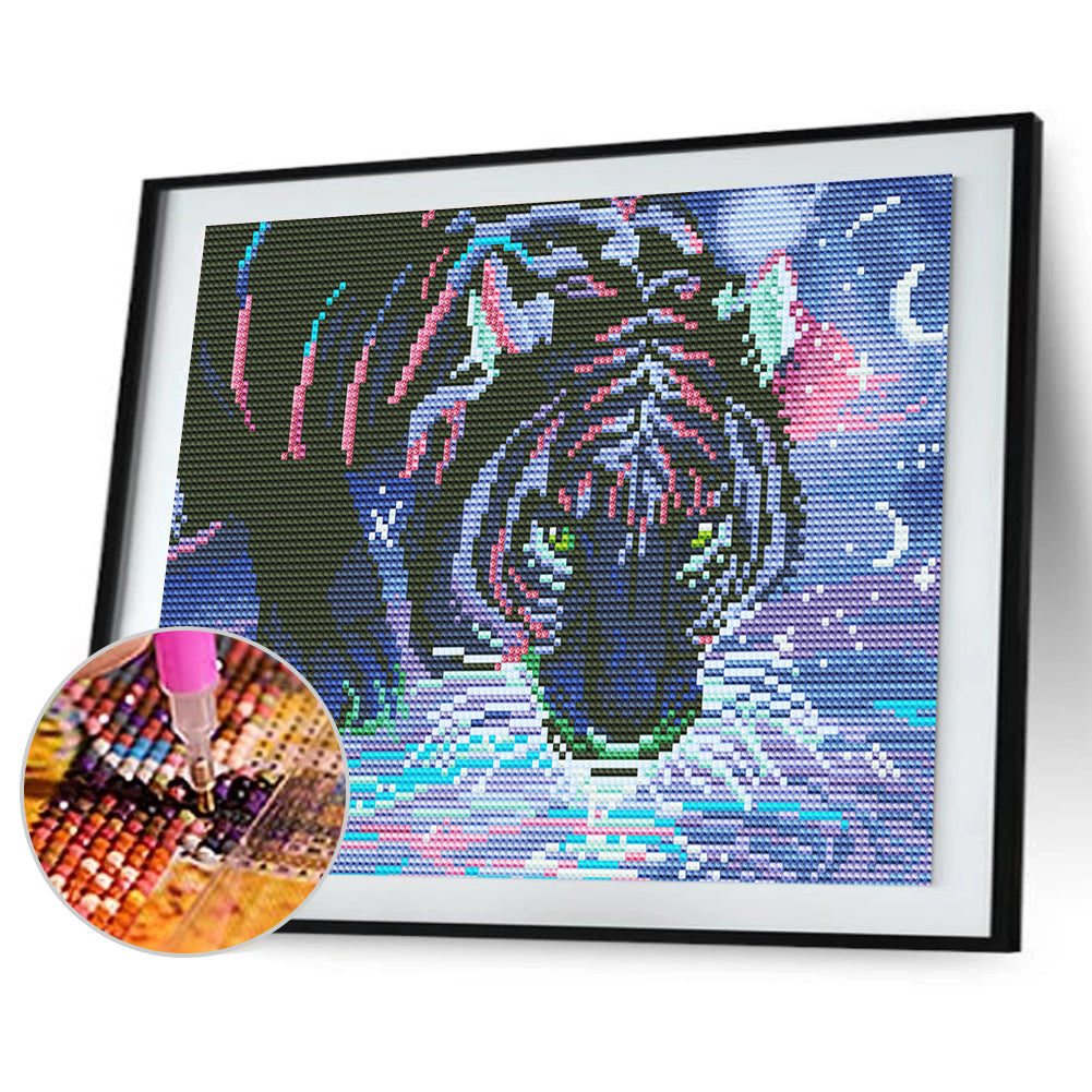 Luminous Tiger - Full Round Drill Diamond Painting 40*30CM