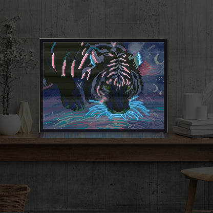 Luminous Tiger - Full Round Drill Diamond Painting 40*30CM