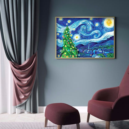 Christmas Night - Full Round Drill Diamond Painting 40*30CM