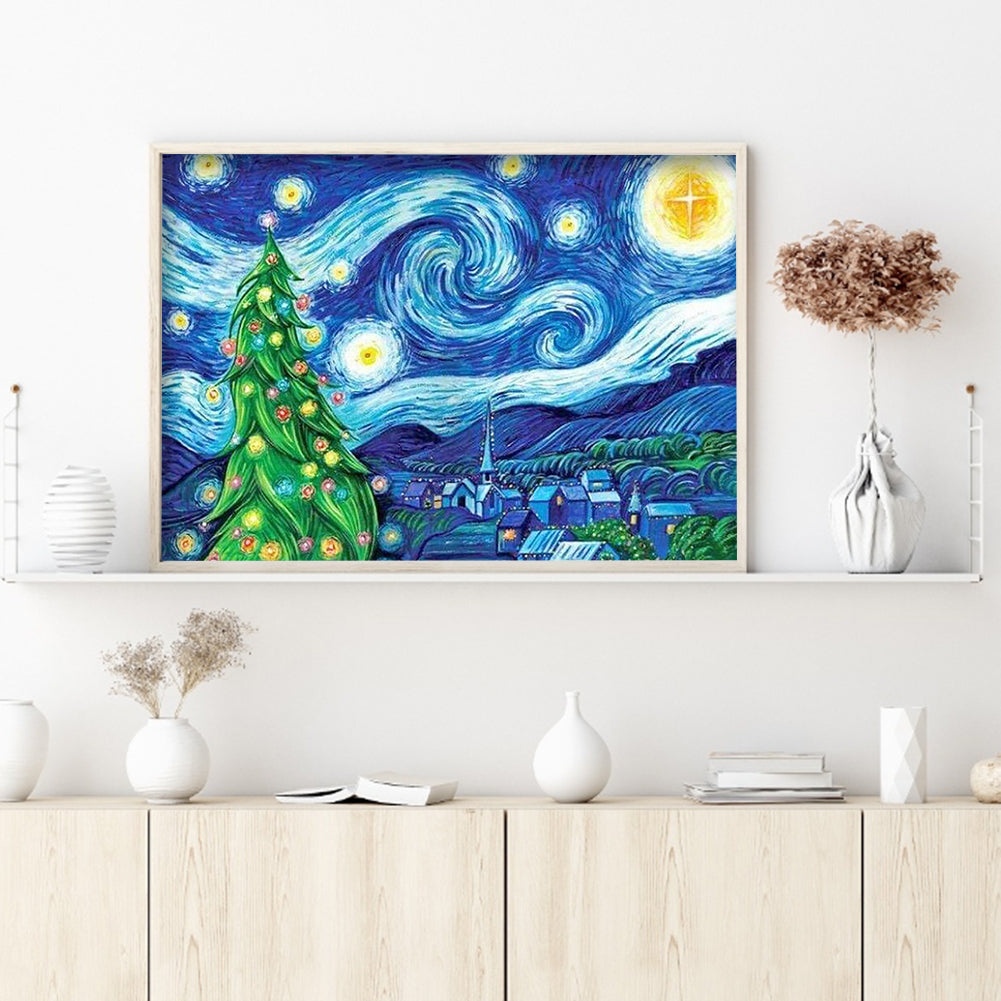 Christmas Night - Full Round Drill Diamond Painting 40*30CM