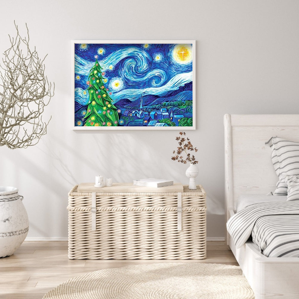 Christmas Night - Full Round Drill Diamond Painting 40*30CM