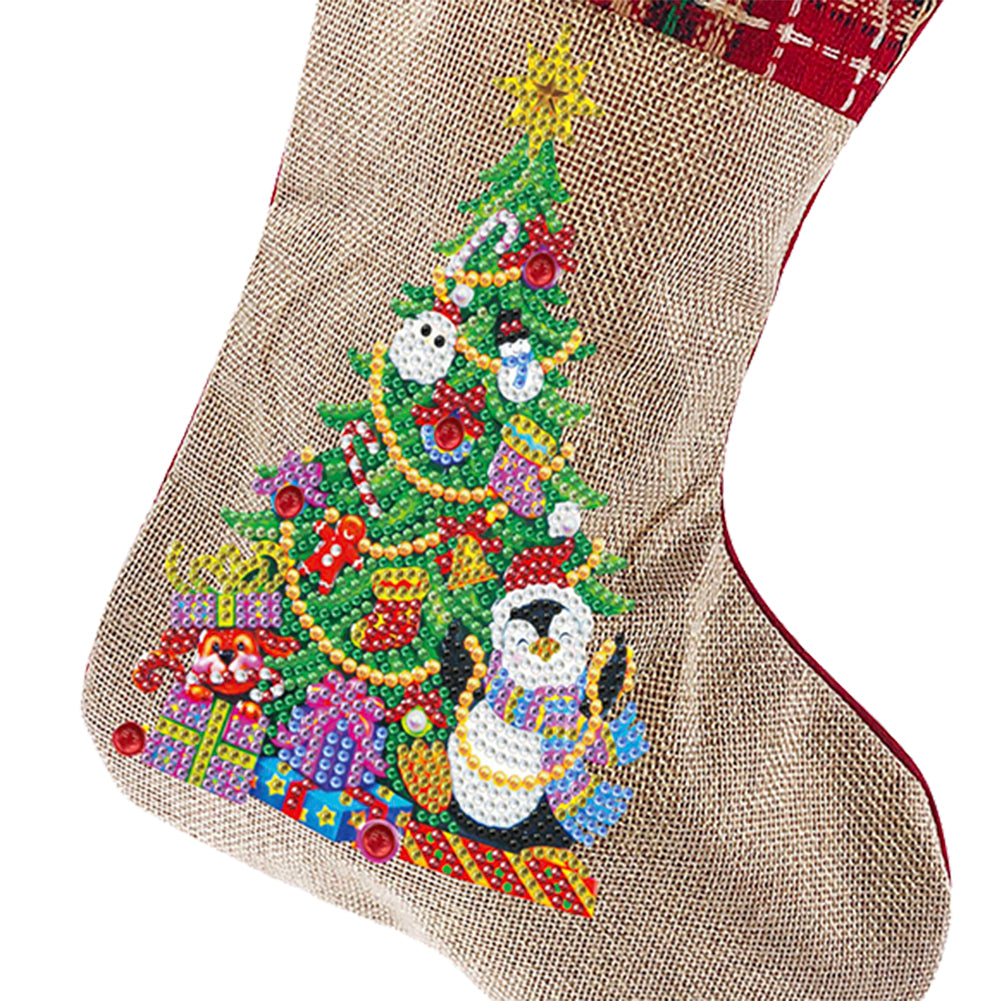 Diamond Painting Christmas Stockings DIY Xmas Rhinestone Mosaic Making Kit