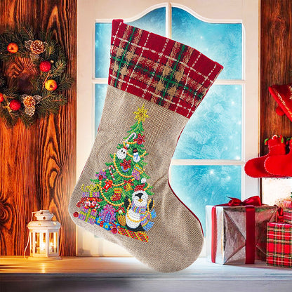 Diamond Painting Christmas Stockings DIY Xmas Rhinestone Mosaic Making Kit