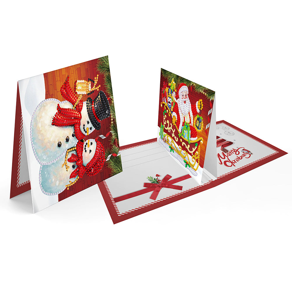 DIY Special Shape Diamond Christmas Card Glitter Rhinestone Painting Kit