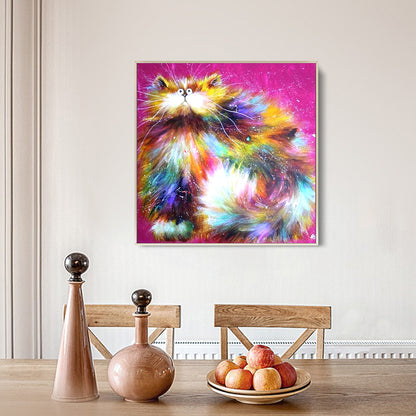 Colored Cat - Full Square Drill Diamond Painting 30*30CM