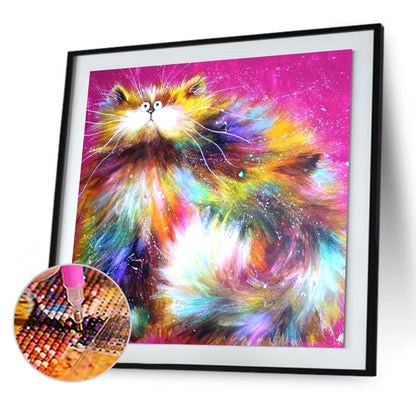 Colored Cat - Full Square Drill Diamond Painting 30*30CM