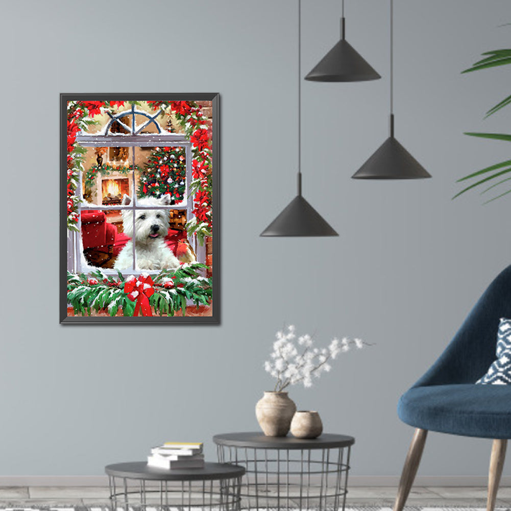 Christmas Window - Full Round Drill Diamond Painting 30*60CM