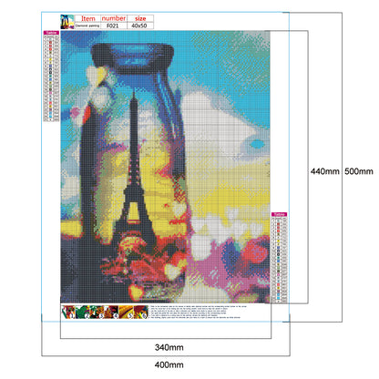 Tower Bottle - Full Square Drill Diamond Painting 40*50CM