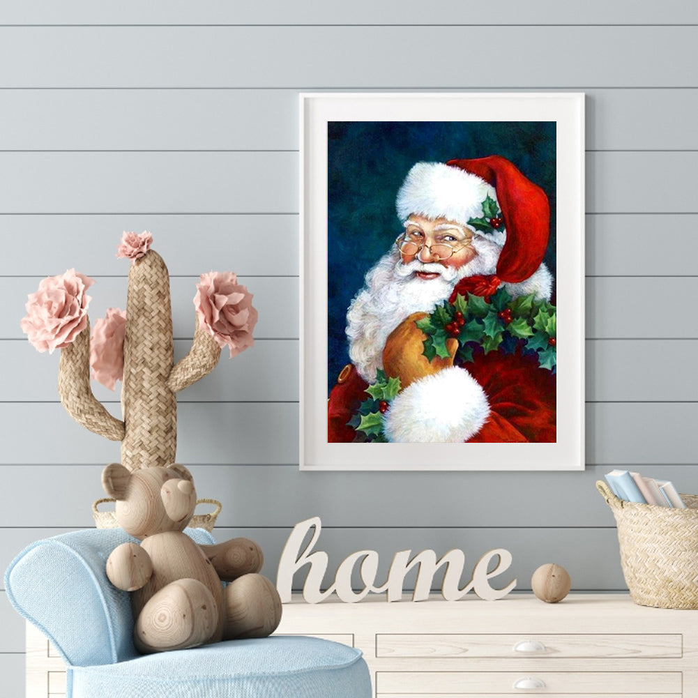 Santa Christmas - Full Round Drill Diamond Painting 30*40CM