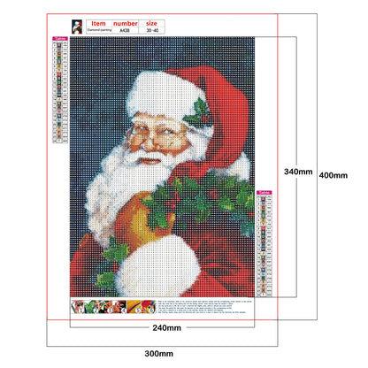 Santa Christmas - Full Round Drill Diamond Painting 30*40CM