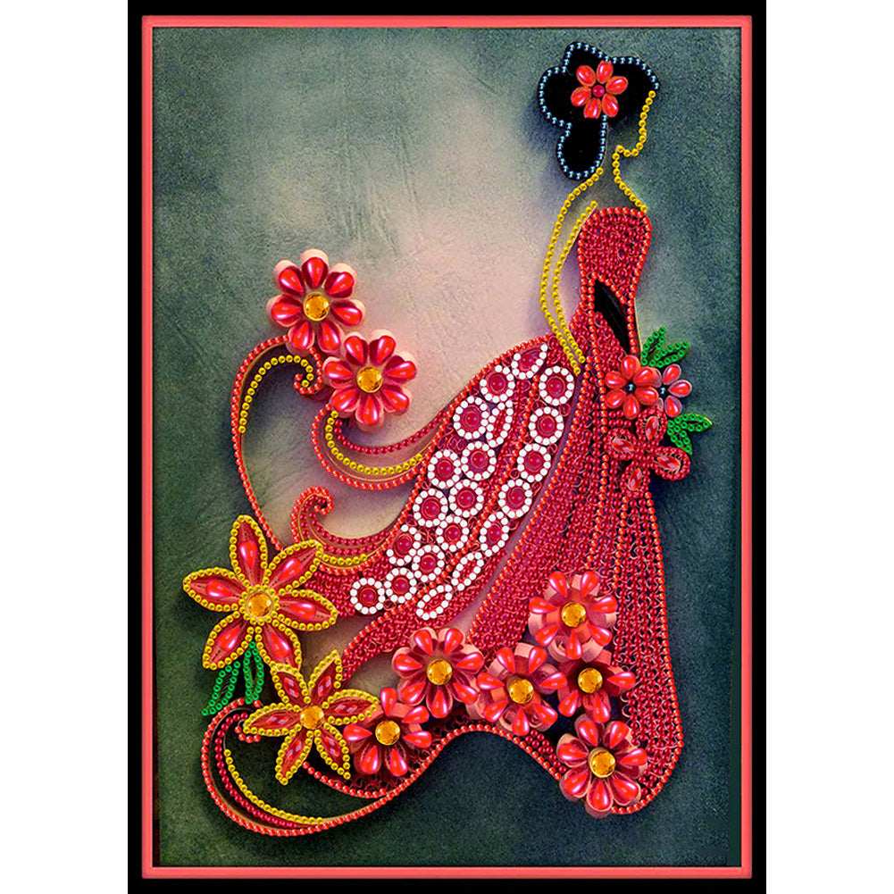 Dress Ladies - Special Shaped Drill Diamond Painting 30*40CM