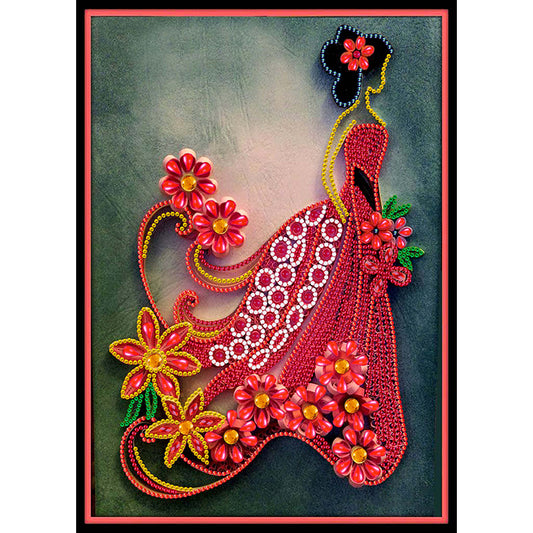 Dress Ladies - Special Shaped Drill Diamond Painting 30*40CM