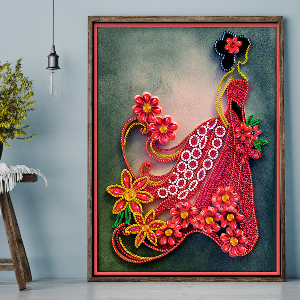 Dress Ladies - Special Shaped Drill Diamond Painting 30*40CM