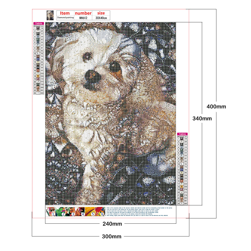 Dog - Full Round Drill Diamond Painting 30*40CM