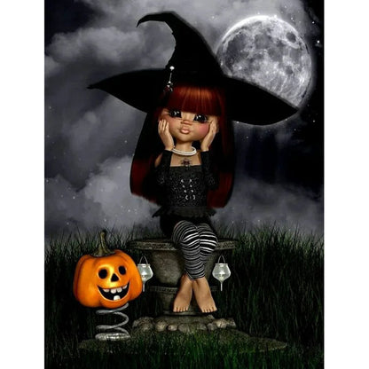 Cartoon Girl - Full Round Drill Diamond Painting 30*40CM