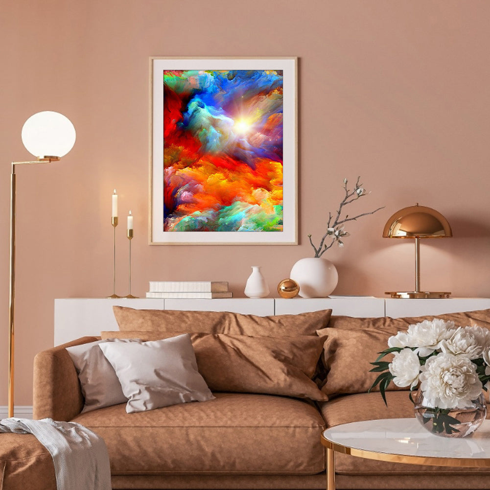 Rainbow Clouds - Full Round Drill Diamond Painting 30*40CM