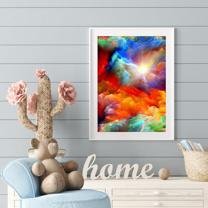 Rainbow Clouds - Full Round Drill Diamond Painting 30*40CM