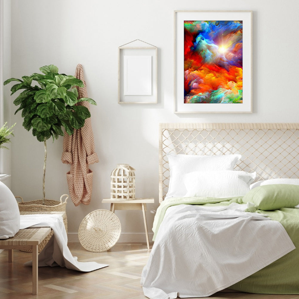 Rainbow Clouds - Full Round Drill Diamond Painting 30*40CM