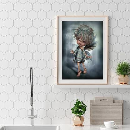 Cartoon Girl - Full Round Drill Diamond Painting 30*40CM