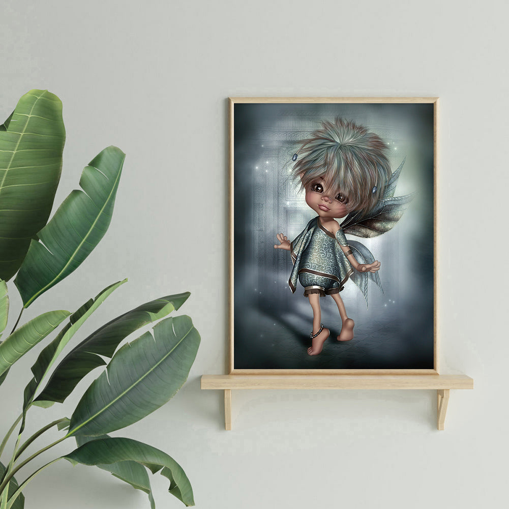 Cartoon Girl - Full Round Drill Diamond Painting 30*40CM