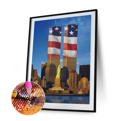 Twin Towers - Full Round Drill Diamond Painting 30*45CM