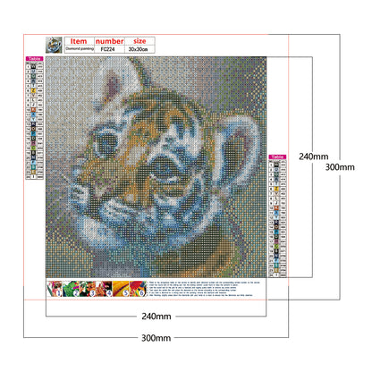 Tiger - Full Square Drill Diamond Painting 30*30CM