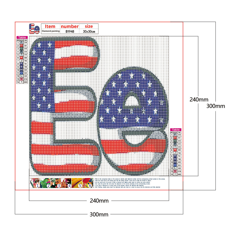 Flag - Full Round Drill Diamond Painting 30*30CM