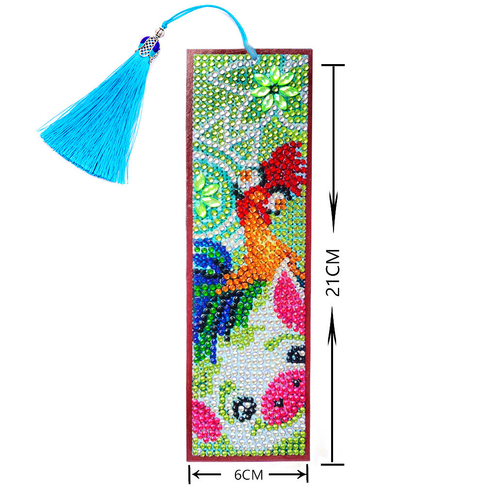 DIY Leather Tassel Bookmark Special Shape Diamond Resin Painting Kit Gifts