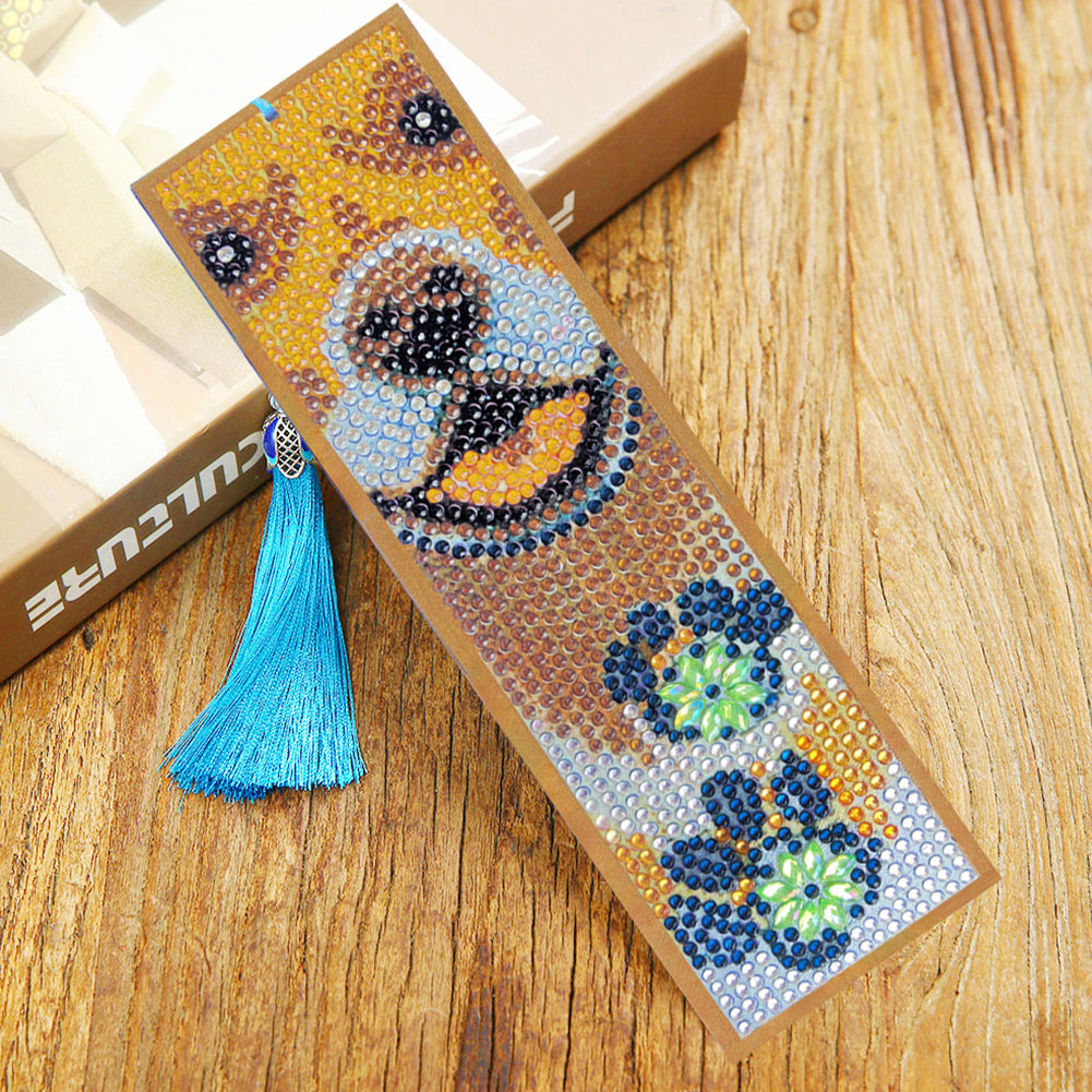 DIY Leather Tassel Bookmark Special Shape Diamond Resin Painting Kit Gifts