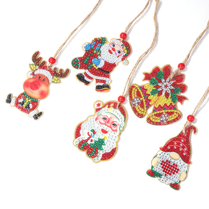 Christmas Diamond Drill Dots Painting Crystal Xmas Trees Hanging Pendant