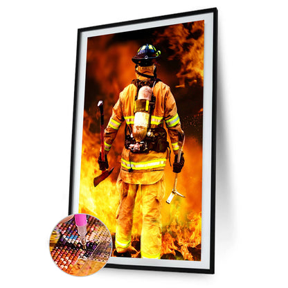 Firefighters - Full Round Drill Diamond Painting 45*70CM