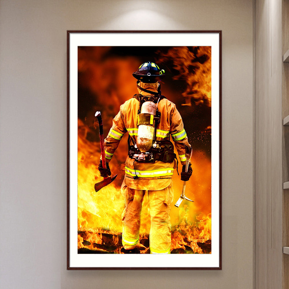 Firefighters - Full Round Drill Diamond Painting 45*70CM