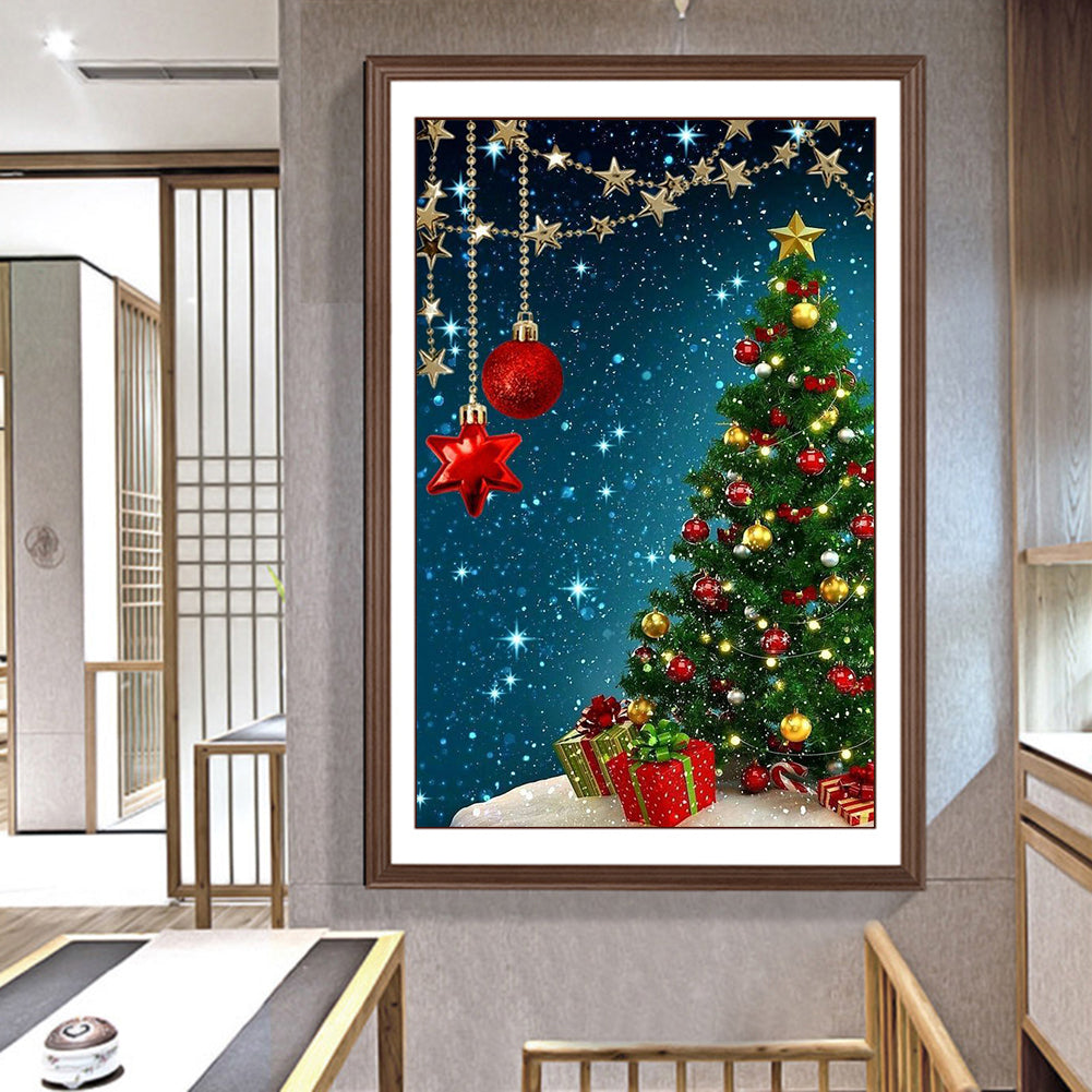 Christmas Tree - Full Round Drill Diamond Painting 45*70CM