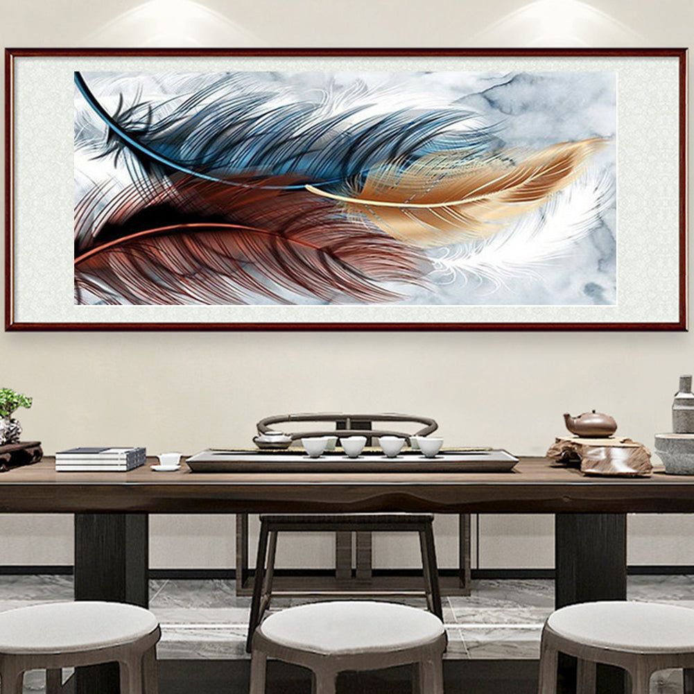 Feather - Full Round Drill Diamond Painting 80*40CM