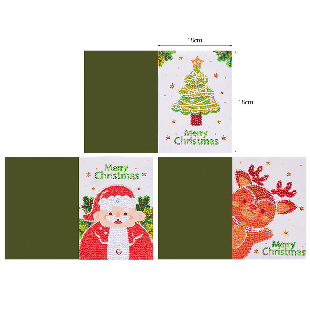 Christmas Greeting Cards DIY Special Shaped Drill Diamond Painting Kit