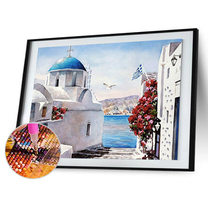 Landscape House - Full Round Drill Diamond Painting 40*30CM