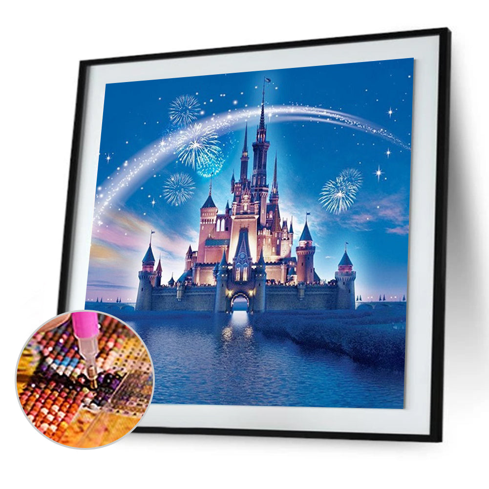 Castle Firework - Full Round Drill Diamond Painting 40*40CM