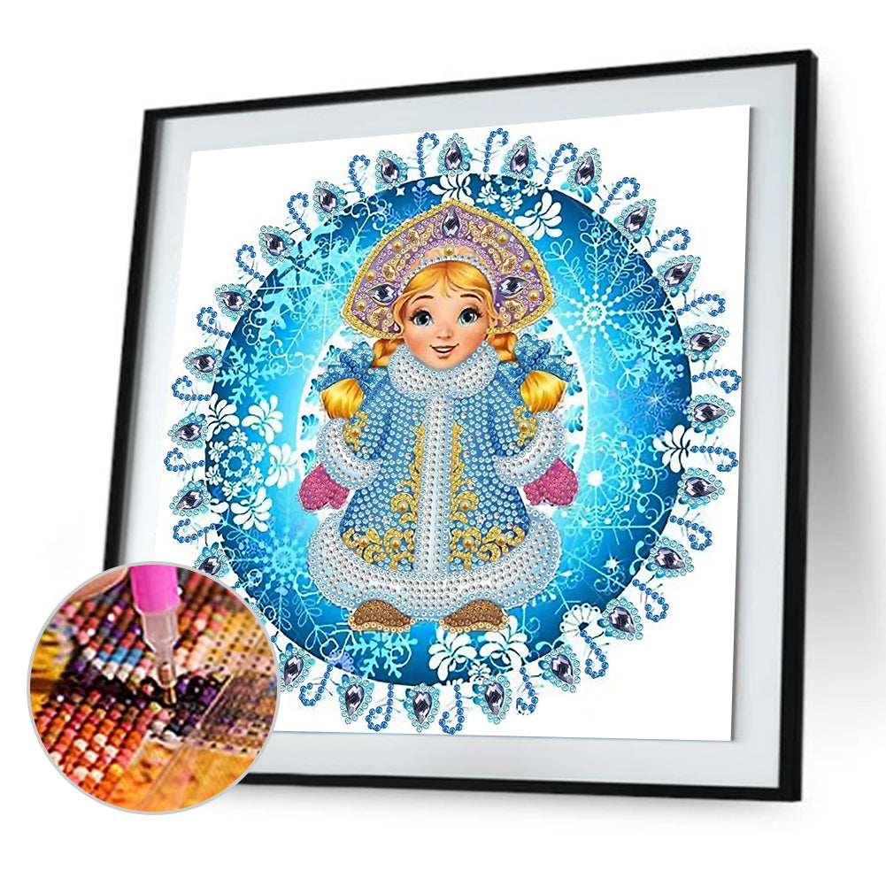 Christmas Girl - Special Shaped Drill Diamond Painting 30*30CM