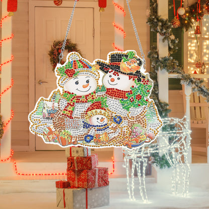 Christmas Door Hanging Pendant Diamond Painting Rhinestone Wall Decoration