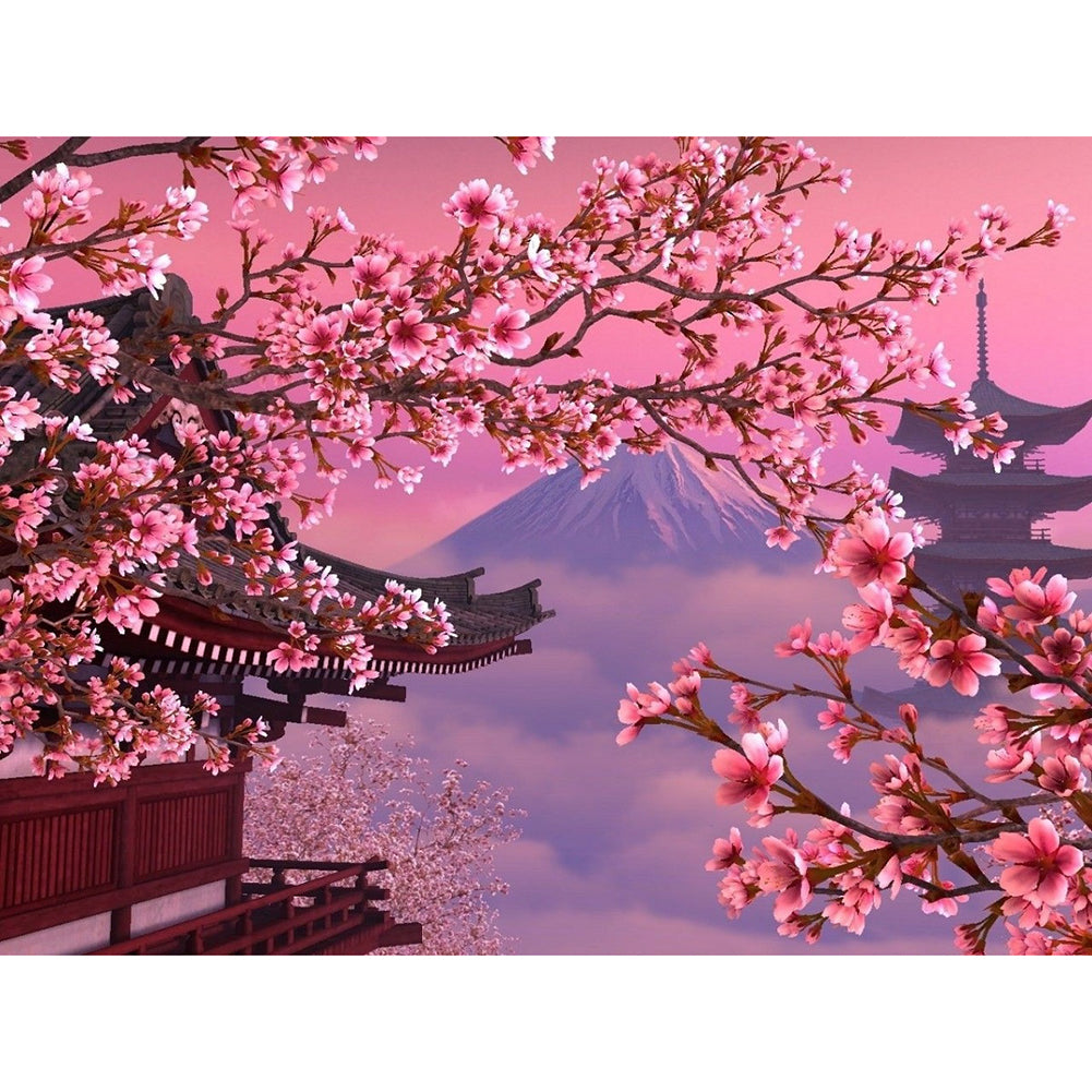 Peach View - Full Round Drill Diamond Painting 40*30CM