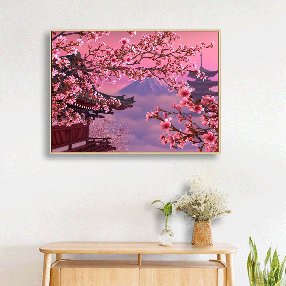 Peach View - Full Round Drill Diamond Painting 40*30CM