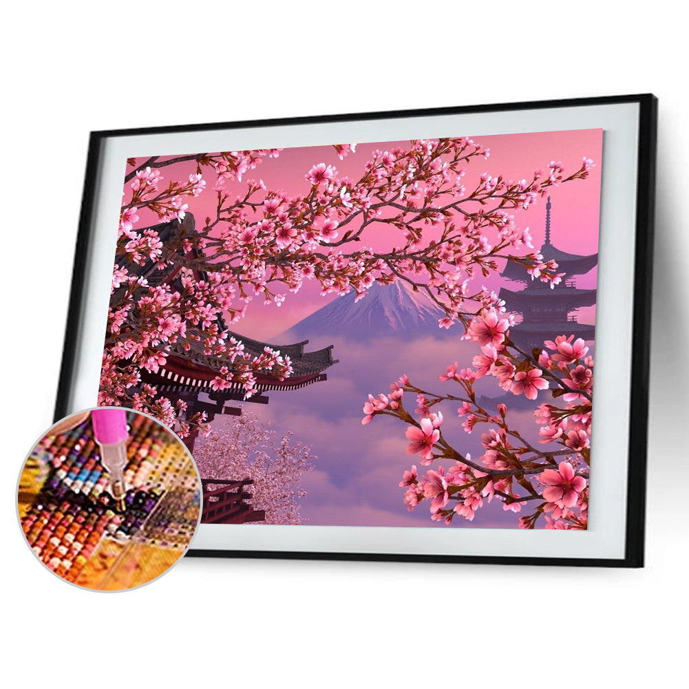 Peach View - Full Round Drill Diamond Painting 40*30CM