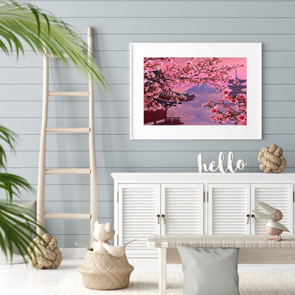 Peach View - Full Round Drill Diamond Painting 40*30CM